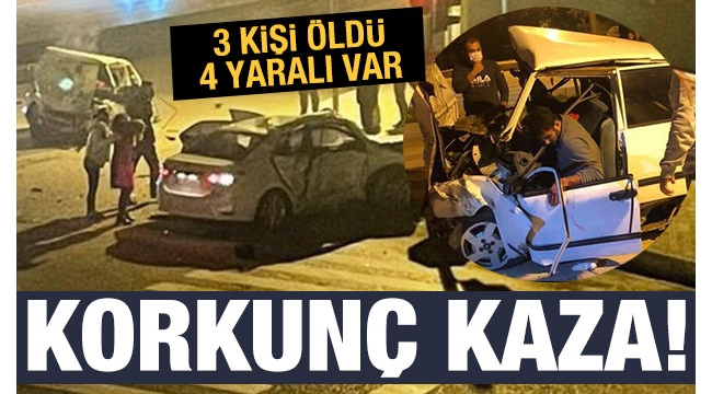 Antalya'da otomobiller çarpıştı: 3 ölü 4 yaralı 