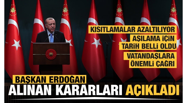 Son dakika: Koronavirüs aşısı ne zaman uygulanacak? Başkan Erdoğan'dan kabine toplantısı sonrası önemli açıklamalar
