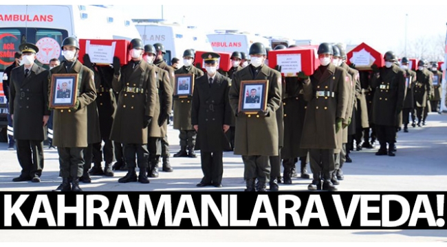Bitlis'te meydana gelen helikopter kazasında şehit olan 11 asker için cenaze töreni 