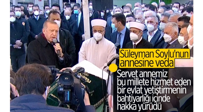 Son dakika: İçişleri Bakanı Süleyman Soylu'nun annesi son yolculuğuna uğurlandı. 