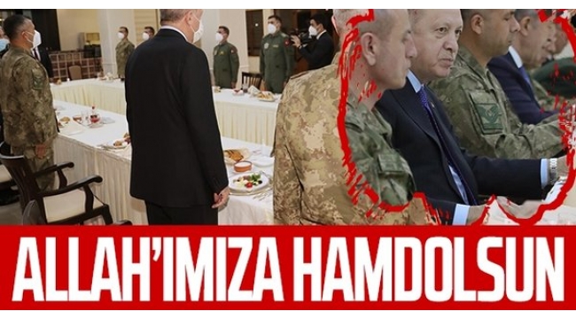 Başkan Recep Tayyip Erdoğan iftarını 4. Kolordu Komutanlığı'ndaki askerlerle açtı