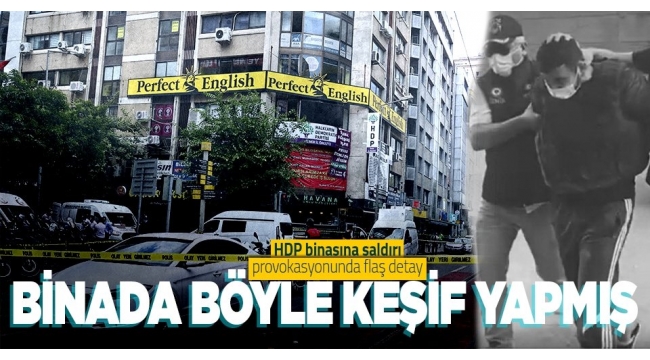 HDP binasına saldıran Onur Gencer aynı binada bulunan İngilizce kursuna keşif amaçlı yazılmış 