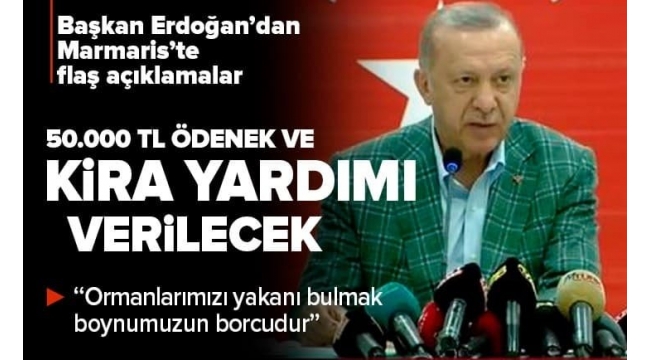 Son dakika: Başkan Erdoğan afet bölgesinde duyurdu: 1 yılda tamamlanacak, borçlar ertelenecek, kira yardımı yapılacak