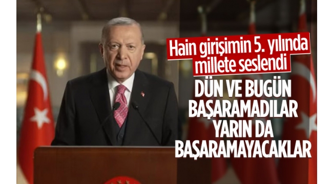 Son dakika: Başkan Erdoğan'dan Ulusa Sesleniş konuşmasında net mesaj: Büyük ve güçlü Türkiye'nin inşasına engel olamayacaklar 