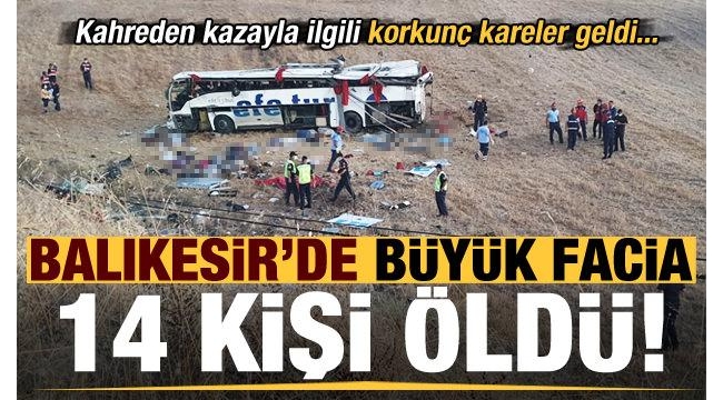 Son dakika: Balıkesir'de feci kaza! Otobüs takla attı: 14 kişi öldü, 18 kişi yaralandı... 