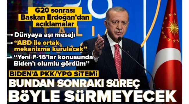 Başkan Erdoğan'dan G20 sonrası son dakika F-35 ve F-16 açıklaması!