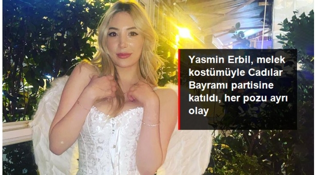 Cadılar Bayramı partisine melek kostümüyle katılan Yasmin Erbil, pozlarıyla Instagram'ı kasıp kavurdu 