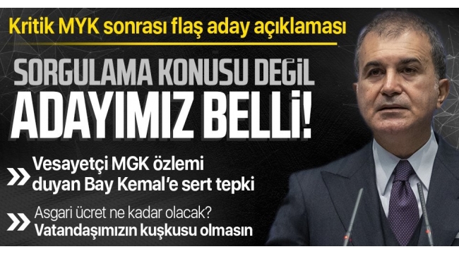 Son dakika: AK Parti MYK Başkan Erdoğan liderliğinde toplandı! Parti Sözcüsü Ömer Çelik'ten önemli açıklamalar. 