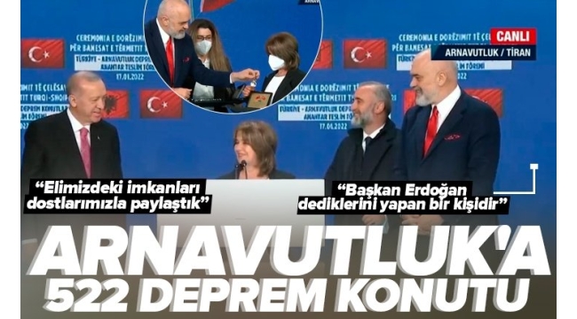Arnavutluk'ta! 42 milyon avroya mal olan 522 konut teslim edildi