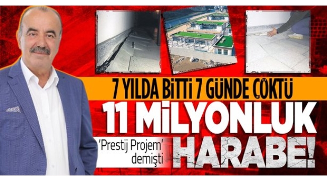 Mudanya Belediye Başkanı CHP'li Hayri Türkyılmaz'ın prestij projesi! 7 yılda bitti 7 günde çöktü 