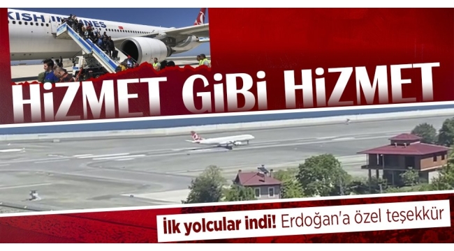 "Rize-Artvin" isimli ilk yolcu uçağı Rize-Artvin Havalimanı'na indi! "Mutluluktan ağlayanlar oldu" İşte tarihi anlar