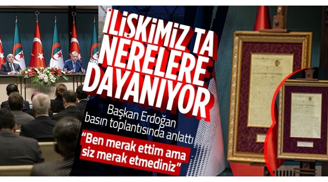 Son dakika: Başkan Erdoğan ile Cezayir Cumhurbaşkanı Abdülmecid Tebbun'dan önemli açıklamalar