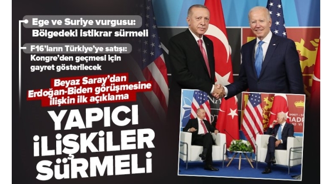 Başkan Erdoğan ve Biden zirvesi sona erdi! Beyaz Saray'dan görüşmeye ilişkin ilk açıklama 