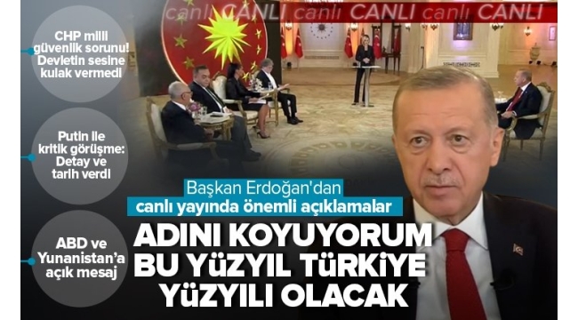 Başkan Erdoğan: Bu yüzyıl Türkiye yüzyılı olacak 