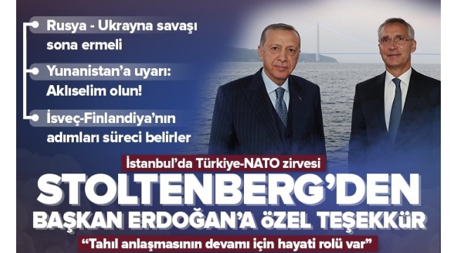 Cumhurbaşkanı Erdoğan, Stoltenberg'i kabul etti 