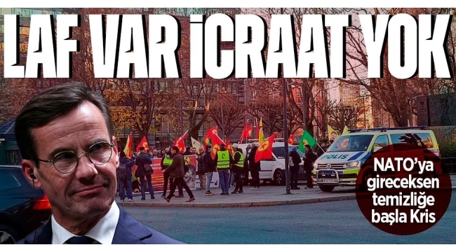 İsveç'te skandal görüntü! Pençe-Kılıç Harekatı PKK/YPG yandaşlarını panikletti: 'NATO anlaşmasını iptal edin!' 
