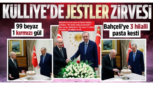 Başkan Erdoğan ile Devlet Bahçeli arasında gülümseten diyalog: "Ne kadar daha gençleştik?" 