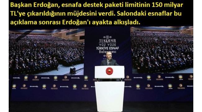 'Yüz Yüze Türkiye Esnaf Buluşması' programında konuşan Başkan Erdoğan, esnaf için güzel haberleri de paylaştı.