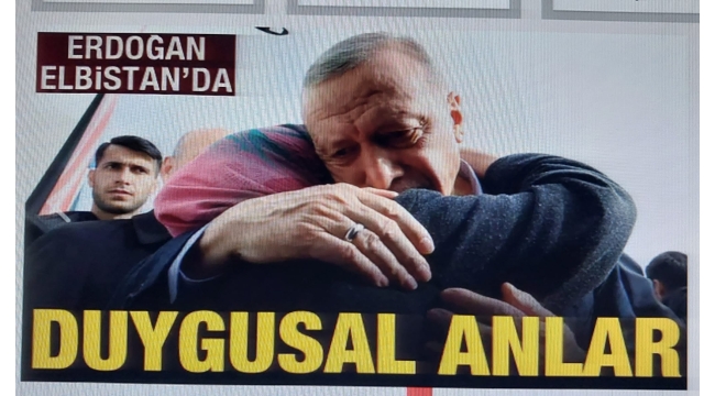 Başkan Recep Tayyip Erdoğan'a Afşin'deki depremzedelerden sevgi seli 
