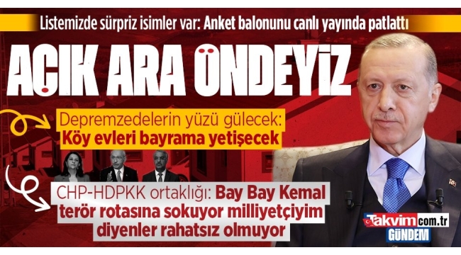 Başkan Recep Tayyip Erdoğan'dan gündeme özel açıklamalar! Seçim anketlerinde son durum ne? 
