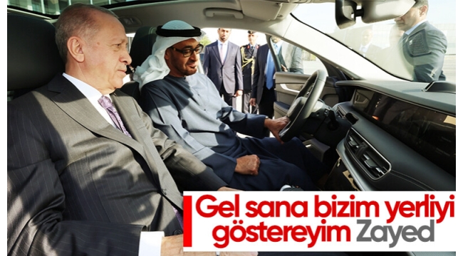 Başkan Erdoğan, BAE Devlet Başkanı Al Nahyan'la bir araya geldi! Togg test edildi 