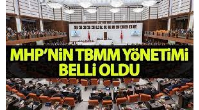 MHP'nin TBMM Grup yönetimi belli oldu 