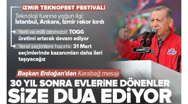 Başkan Erdoğan'dan muhalefete TEKNOFEST çağrısı: Koltuk kavgalarına mola verin buraya gelin