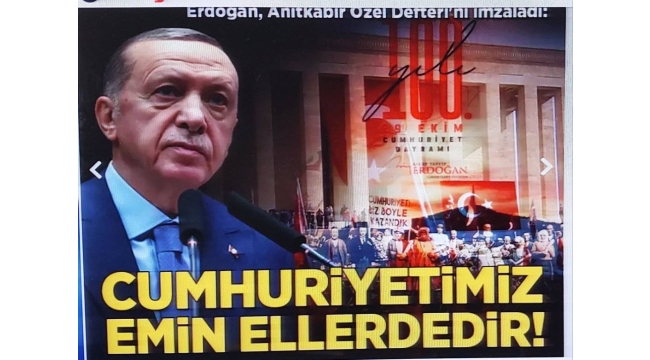 Cumhuriyet'in 100. yıl coşkusu! Erdoğan'dan vatandaşlara davet 