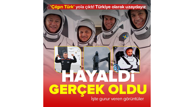 Türkiye uzaya çıkıyor | Tarihi yolculuk başladı... İlk Türk astronot Alper Gezeravcı'yı taşıyan roket göklerde 