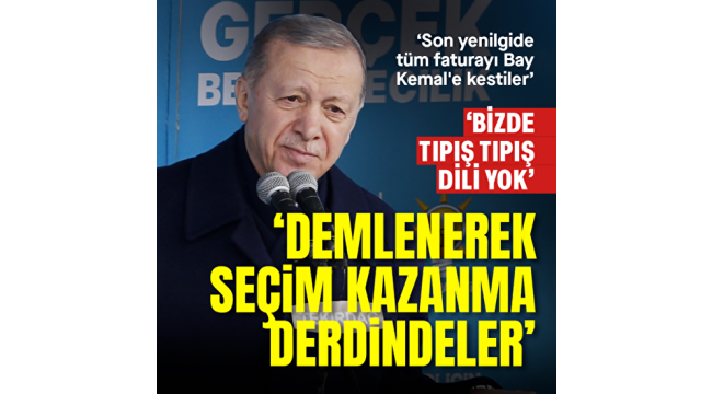 Başkan Erdoğan'dan AK Parti Tekirdağ mitinginde önemli açıklamalar! CHP'ye 'DEM'li tepki... "Terör baronlarından medet umuyorlar" 