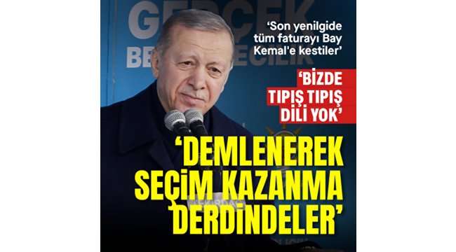 Başkan Erdoğan'dan AK Parti Tekirdağ mitinginde önemli açıklamalar! CHP'ye 'DEM'li tepki... "Terör baronlarından medet umuyorlar"