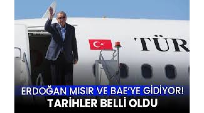 İletişim Başkanlığı duyurdu! Başkan Erdoğan Birleşik Arap Emirlikleri ve Mısır'a gidiyor 