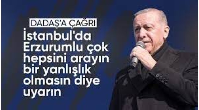 Başkan Recep Tayyip Erdoğan Erzurum'da DEM ile ittifak yapan CHP'ye yüklendi: Terör uzantılarıyla kol kola geziyorlar 