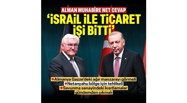 Başkan Erdoğan ve Steinmeier'den ortak açıklamalar! Ticarette hedef 60 milyar dolar... | "Gazze'deki manzarayı Almanlar da görmeli" 