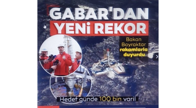 Son dakika: Gabar'daki petrol üretiminde yeni rekor! Hedef 100 bin varil... Başkan Erdoğan'dan 'tebrik' telefonu
