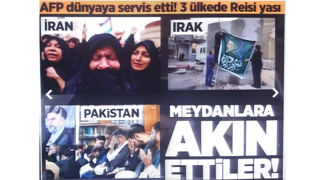 Helikopter kazasında ölen Reisi için Tahran'da matem töreni! Cami kubbesine siyah matem bayrağı çekildi