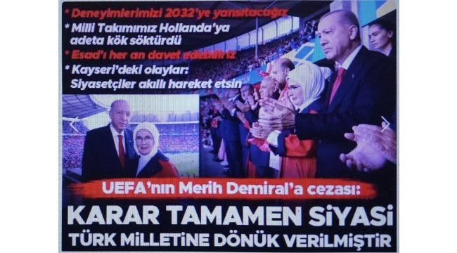Başkan Erdoğan: Ceza Merih'in şahsına değil, Türk milletine dönük verilmiştir