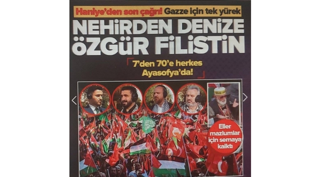 Hamas Lideri İsmail Haniye'nin vasiyeti yerine getirildi | On binlerce kişi Filistin için Ayasofya Meydanı'nda tek yürek oldu