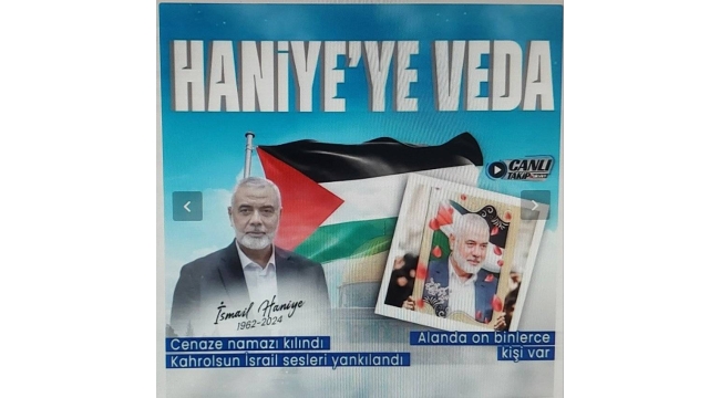 Şehit İsmail Haniye için Tahran'da cenaze töreni! Cenaze namazını Hamaney kıldırdı