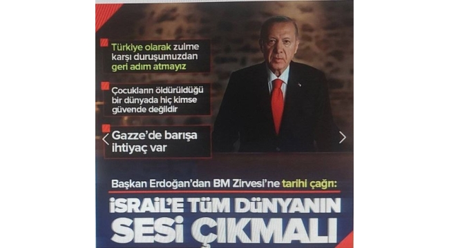 Başkan Erdoğan'dan BM Geleceğin Zirvesi Küresel Çağrı Etkinliği'ne videolu mesaj