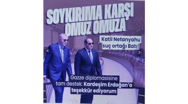Başkan Erdoğan: Türkiye ve Mısır Filistin meselesinde ortak bir duruşa sahiptir