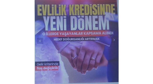 EVLENECEKLERE 48 AY VADELİ 2 YIL ÖDEMESİZ 150 BİN TL! Evlilik kredisinde yeni dönem! O iller de proje kapsamına alındı