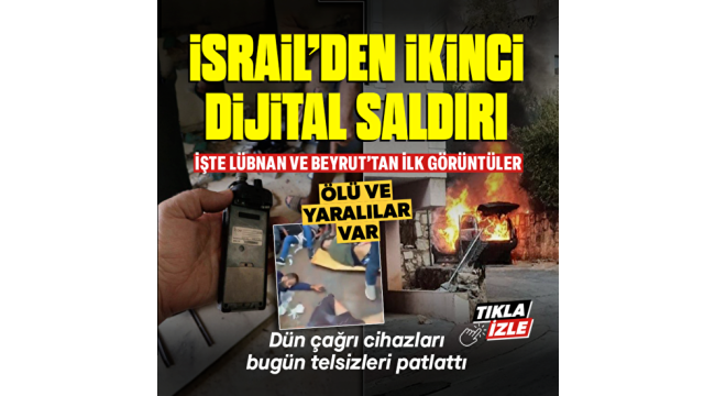 Lübnan'da ikinci şok! İsrail bu kez telsizleri patlattı...Çok sayıda ölü ve yaralı var 