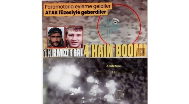 Öldürülen paramotorlu PKK'lıların kimlikleri belli oldu