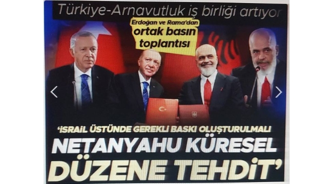 Balkan turunun ilk durağı Arnavutluk! Başkan Erdoğan'dan önemli mesajlar: İsrail üzerinde baskı oluşturulmalı 