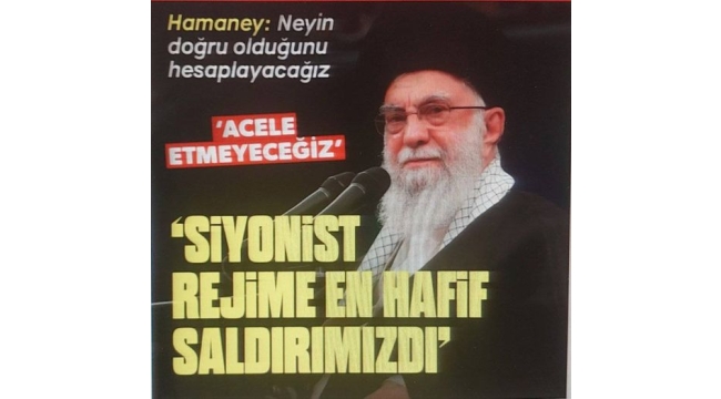 İran'da dini lider Hamaney: Acele etmeyeceğiz neyin doğru olduğunu hesaplayacağız