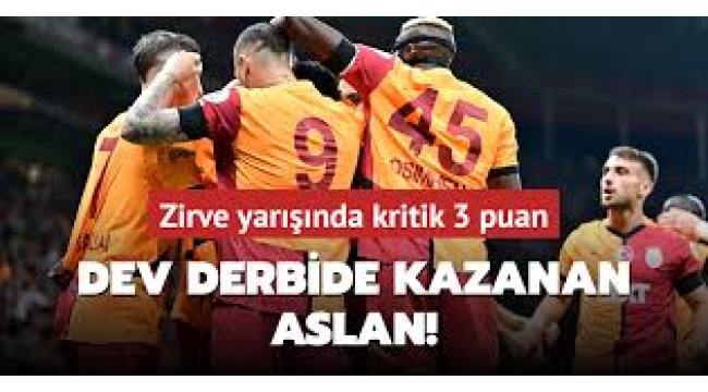 Son dakika... RAMS Park'ta sarı kırmızı gece: Galatasaray, ezeli rakibi Beşiktaş'ı 2 golle geçti 