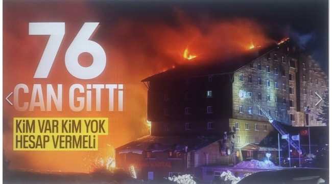Bolu'da kayak merkezinde yangın faciası: Can kaybı 76'ya yükseldi | İşletme sahibi dahil 9 kişi gözaltında