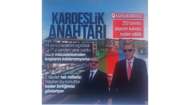 Başkan Erdoğan: Bu konutlar kader birliğimizi gösteriyor